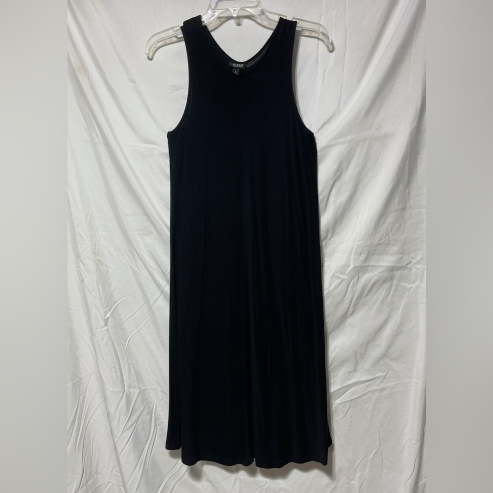 a.n.a. Black flowy stretchy sleeveless dress